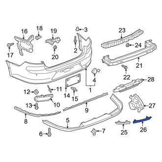 Volkswagen OE - Rear Left Inner Reflector Panel