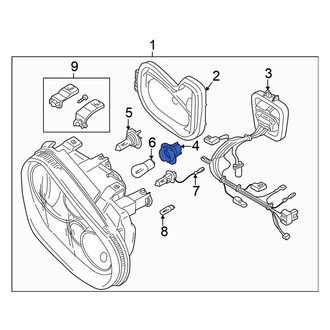Volkswagen OE - Front Headlight Socket