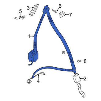 Volkswagen OE - Front Left Seat Belt Shoulder Belt