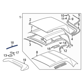 Volkswagen OE - Left Convertible Top Case Seal