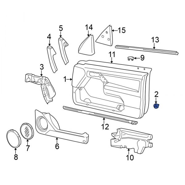 Door Interior Trim Panel Retainer