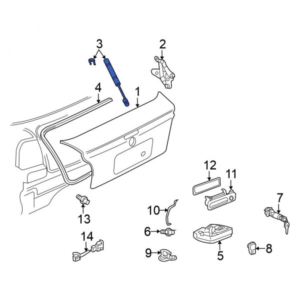 Trunk Lid Lift Support
