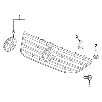 Volkswagen OE - Hood & Grille - Grille & Components (6.0L)