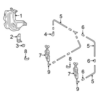 Volkswagen OE - Front Lamps - Washer Components