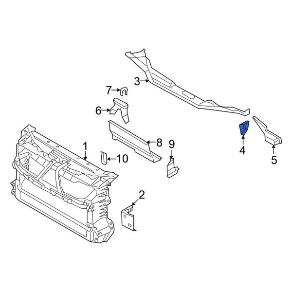 Radiator Support Tie Bar Extension