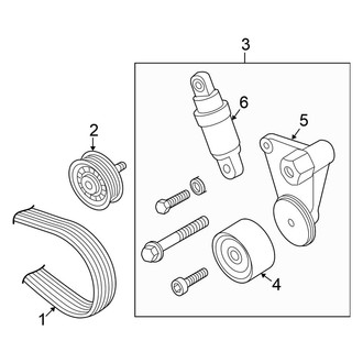 Volkswagen OE - Cooling - Belts & Pulleys (6.0L)