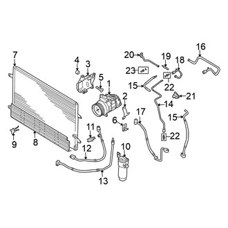 Volkswagen OE - Air Conditioner & Heater - Condenser, Compressor & Lines (4.2L)