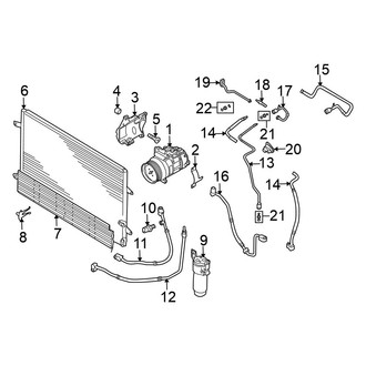Volkswagen OE - Air Conditioner & Heater - Condenser, Compressor & Lines (6.0L)