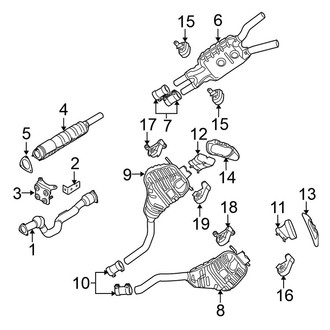 Volkswagen OE - Exhaust System - Exhaust Components (4.2L)