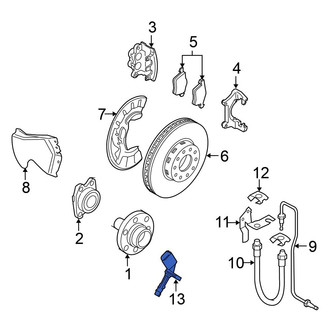 Volkswagen OE - Rear Left ABS Wheel Speed Sensor