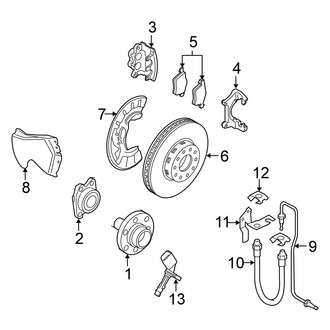 Volkswagen OE - Front Suspension - Brake Components (V8 / W12)