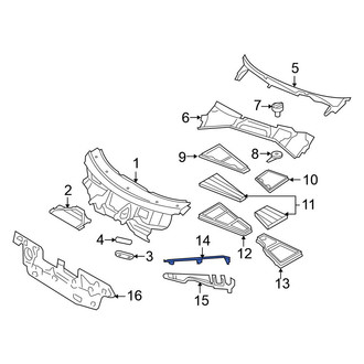 Volkswagen OE - Left Upper Cowl Seal