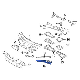 Volkswagen OE - Left Lower Cowl Seal