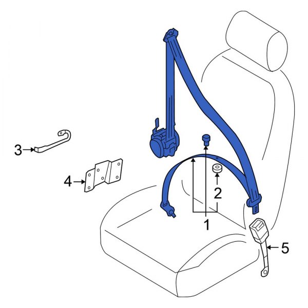 Seat Belt Lap and Shoulder Belt