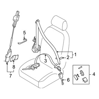 Volkswagen OE - Restraint Systems - Front Seat Belts (With 18-Way Seat)