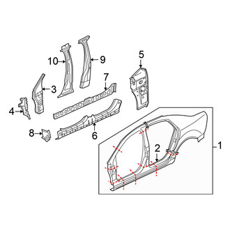 Volkswagen OE - Pillars, Rocker & Floor - Aperture Panel