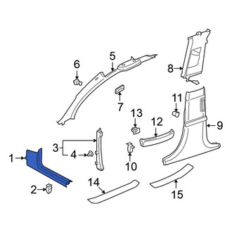 Volkswagen OE - Left Kick Panel Trim