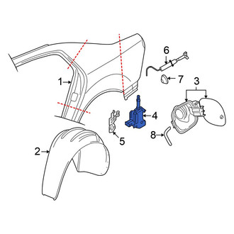 Volkswagen OE - Rear Fuel Filler Door Lock Actuator