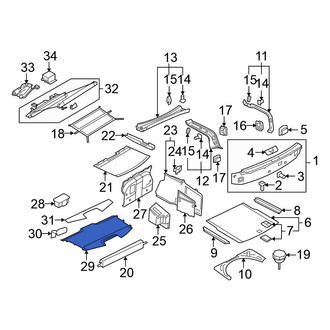 Volkswagen OE - Rear Forward Package Tray Trim
