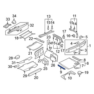 Volkswagen OE - Rear Left Spare Tire Cover Bracket