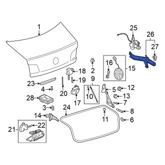 Volkswagen Phaeton Trunk/Tailgate Handles & Locks — CARID.com