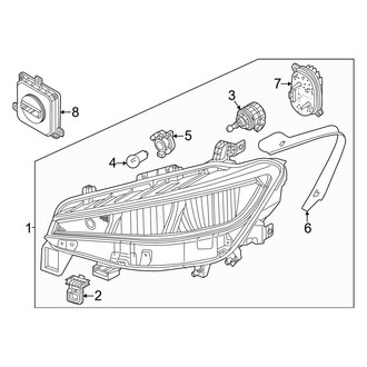 Volkswagen OE - Front Lamps - Headlamp Components (W/O Projector Lamp), (Base / Pro)