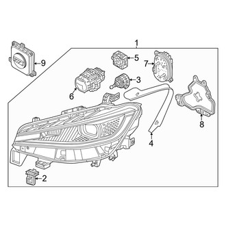 Volkswagen OE - Front Lamps - Headlamp Components (With Projector Lamp), (Pro S)