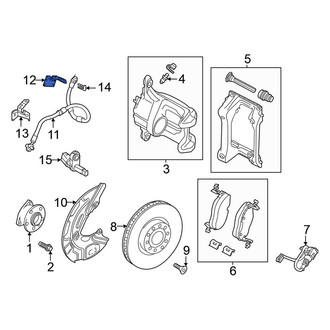 Volkswagen OE - Front Right Upper Brake Hydraulic Line Bracket