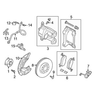 Volkswagen OE - Front Suspension - Brake Components (AWD)