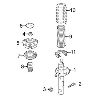 Volkswagen OE - Front Suspension - Struts & Components (AWD)