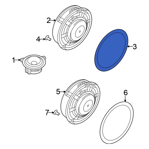 Volkswagen OE 5G0971798A Front Speaker Gasket