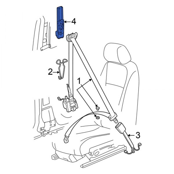 Volkswagen OE 565857819A Front Seat Belt Height Adjuster