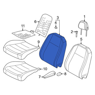 Volkswagen OE - Front Left Seat Back Cushion Cover