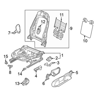 Volkswagen OE - Seats & Tracks - Passenger Seat Components (6 Way, Adjustment Frames & Trim)