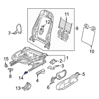 Volkswagen OE - Front Left Outer Seat Track Cover