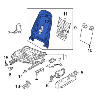 Volkswagen OE - Front Left Seat Back Frame