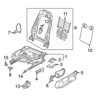 Volkswagen OE - Seats & Tracks - Driver Seat Components (6 Way, Adjustment Frames & Trim)