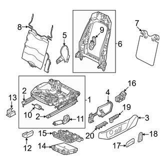 Volkswagen OE - Seats & Tracks - Driver Seat Components (12 Way, Adjustment Frames & Trim)