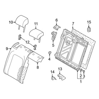 Volkswagen OE - Seats & Tracks - Rear Seat (60% Side, W/O Armrest Seat Back Components)