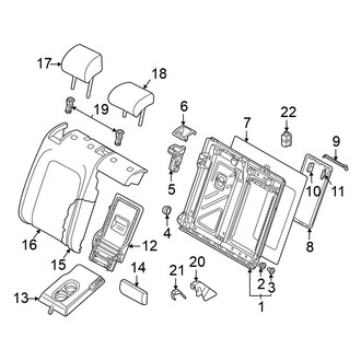 Volkswagen OE - Seats & Tracks - Rear Seat (60% Side, With Armrest Seat Back Components)