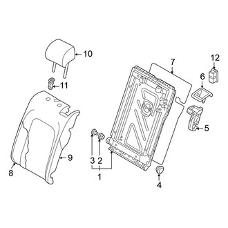 Volkswagen OE - Seats & Tracks - Rear Seat (40% Side, Seat Back Components)