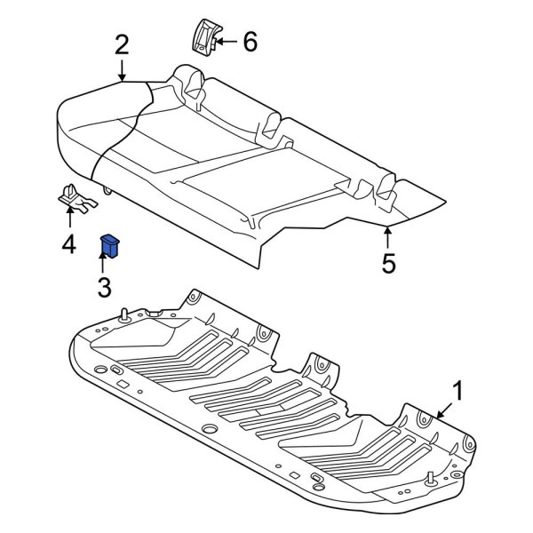 Volkswagen OE 4L0886373 - Seat Cushion Foam Grommet