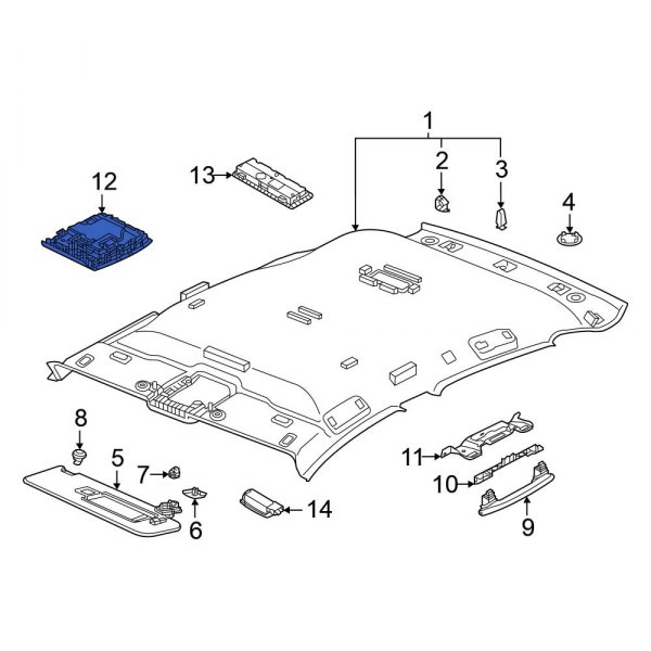 Volkswagen OE 5H0959569CTJA - Overhead Console