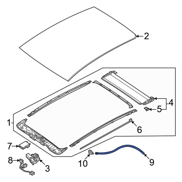 Volkswagen OE 11A877203 Sunroof Drain Hose