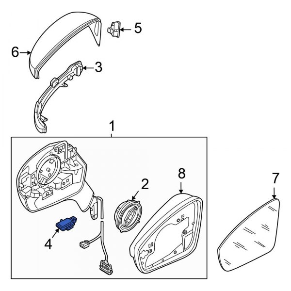 Volkswagen OE 11A945302 Front Right Cornering Light Assembly