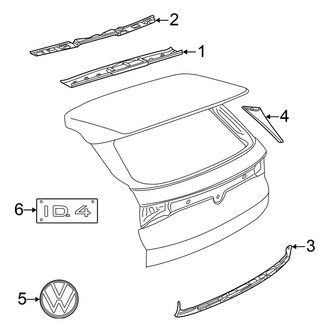 Volkswagen OE - Lift Gate - Exterior Trim