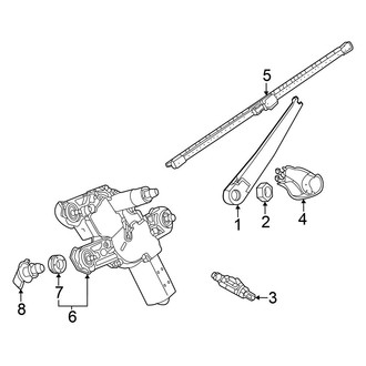 Volkswagen OE - Lift Gate - Rear Wiper Components