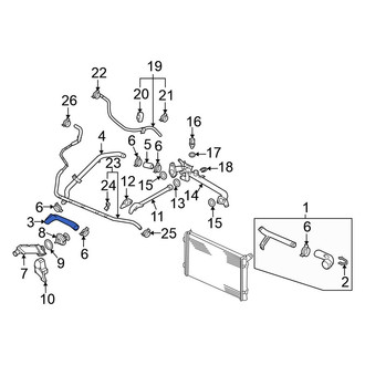Volkswagen OE - Upper Radiator Coolant Hose