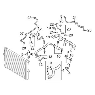 Volkswagen OE - Cooling - Hoses & Lines (Feed, from 12/06), (4.2L)