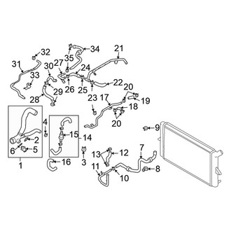 Volkswagen OE - Cooling - Hoses & Lines (4.9L)